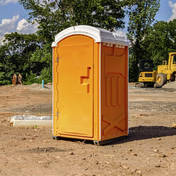 how often are the portable restrooms cleaned and serviced during a rental period in Savanna